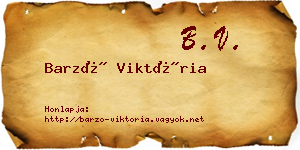 Barzó Viktória névjegykártya